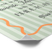 Poster Green Cutie Main Squeeze Souvenirs favoris Mariée (Coin)