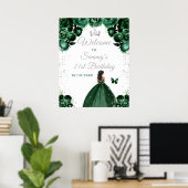 Poster Green Dark Skin Princess (Bureau à domicile)