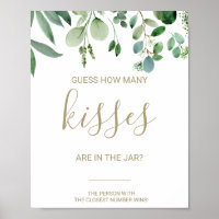 Green Devis Combien De Baisers Fête des mariées Je