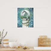 Poster Green Dragon Imaginaire Art Imprimer par Molly Har (Cuisine)