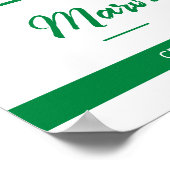 Poster Green Edgy Abstrait Torn Photo Graduation (Coin)