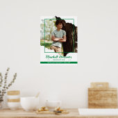 Poster Green Edgy Abstrait Torn Photo Graduation (Cuisine)