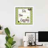 Poster Green Elephant Nursery Word Art mur (Bureau à domicile)