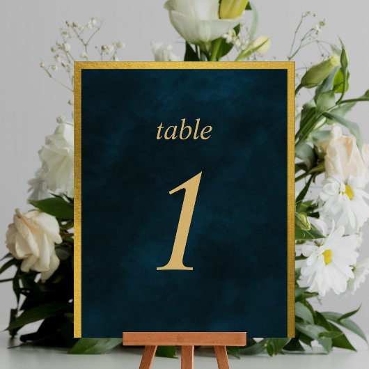 Poster Green Emerald Gold Fairy Tale Numéro de table Cute