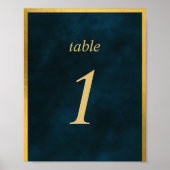Poster Green Emerald Gold Fairy Tale Numéro de table Cute (Devant)
