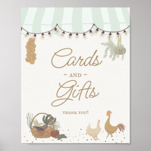 Poster Green Farmers Market Farm Cartes et cadeaux frais