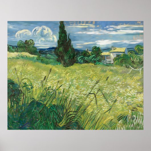 Poster Green Field Vincent van Gogh (Devant)
