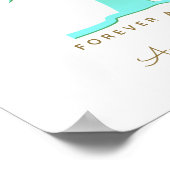 Poster Green Fingerprint Tree Mariage livre d'hôtes (Coin)