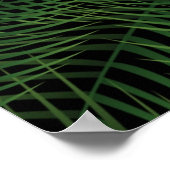 Poster Green Fresh Exotic Palm Feuille Citation Inspirati (Coin)