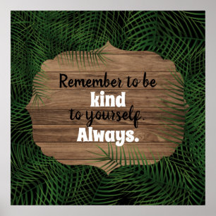 Poster Green Fresh Exotic Palm Feuille Citation Inspirati