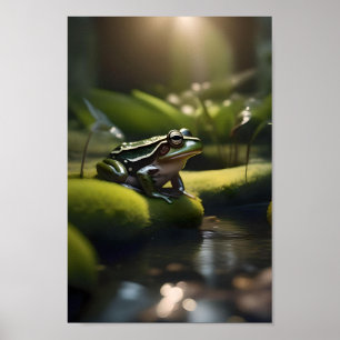 Poster Green Frog Forest Life,