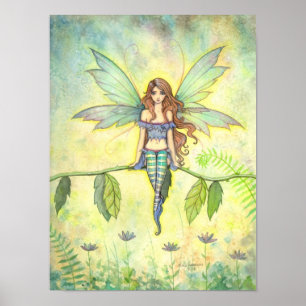 Poster Green Garden Fairy Imaginaire Art Imprimer