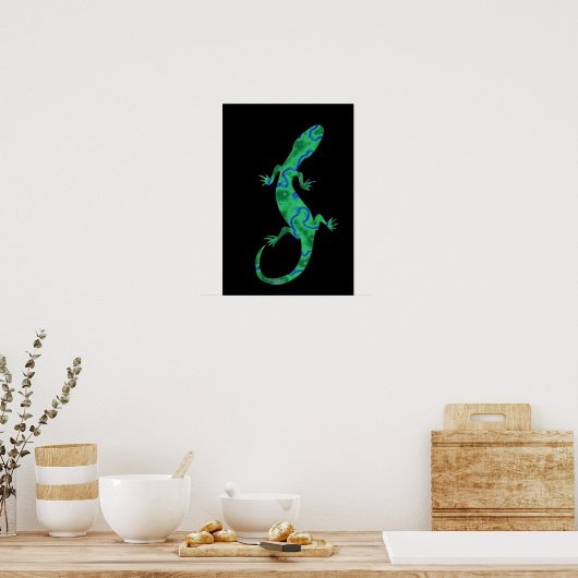 Poster Green Gecko (Cuisine)