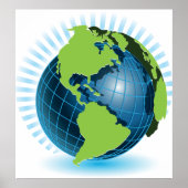 Poster Green Globe (Devant)