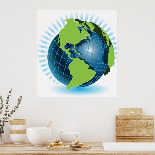 Poster Green Globe (Cuisine)