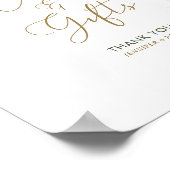 Poster Green & Gold Boho Botanical Wedding Cartes & Cadea (Coin)