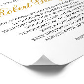 Poster Green Gold Foliage Cross Genre Baptême neutre (Coin)