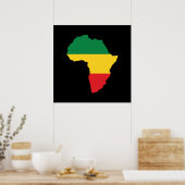 Poster Green, Gold & Red Africa Flag (Cuisine)