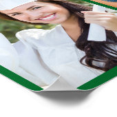 Poster Green Graduate Photo Collage Carré (Coin)