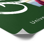 Poster Green Graduation 3 Photo Bold Arch Script Moderne (Coin)