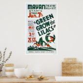 Poster Green Grow The Lilacs 1937 WPA (Cuisine)