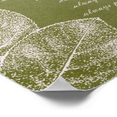 Poster Green grunge leaves (Coin)