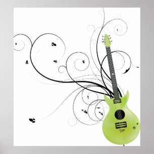 Poster Green Guitar Envy