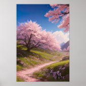 Poster Green Hills et Cherry Blossom Path (Devant)