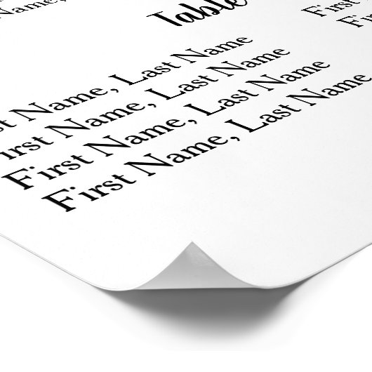 Poster Green Laurel - Affectation de tables Mariages (Coin)