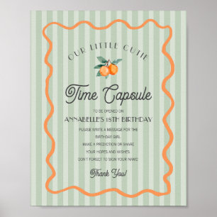 Poster Green Little Cutie Citrus Birthday Time Capsule