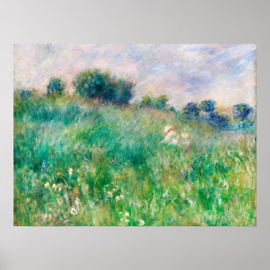Poster Green Meadow par Renoir Impressionniste Peinture (Devant)