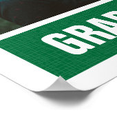 Poster Green Modern Textured Photo Graduation (Coin)