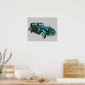 Poster Green Packard Luxury Car (Cuisine)