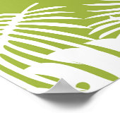 Poster Green Palm Feuille Rainforest Motif Anniversaire (Coin)