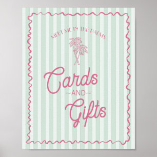 Poster Green Palm Springs Pastel Beach Cartes & Cadeaux