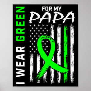 Poster Green Papa Maladie du rein Cérébrale Sensibilisati