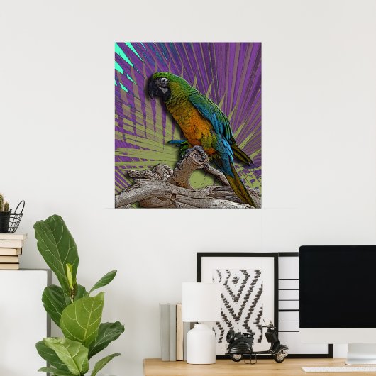 Poster Green Parrot (Bureau à domicile)