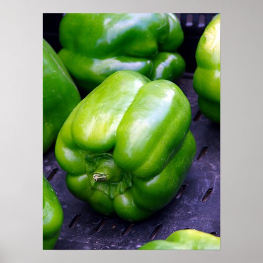 Poster Green peppers (Devant)