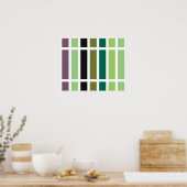 Poster Green purple Black Hues (Cuisine)