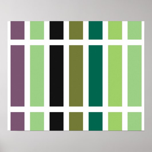 Poster Green purple Black Hues (Devant)