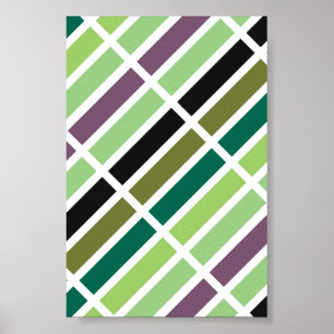 Poster Green purple Black Hues