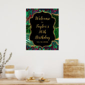 Poster Green Safari Agate Anniversaire Bienvenue (Cuisine)