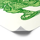 Poster Green Samurai Cat (Coin)