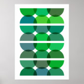 Poster Green Semi Circles (Devant)