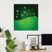 Poster Green Shamrock Clover St Patrick’s Day Luck (Bureau à domicile)