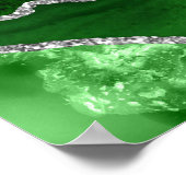 Poster Green Silver Agate Wedding Seating Chart 8 Table (Coin)