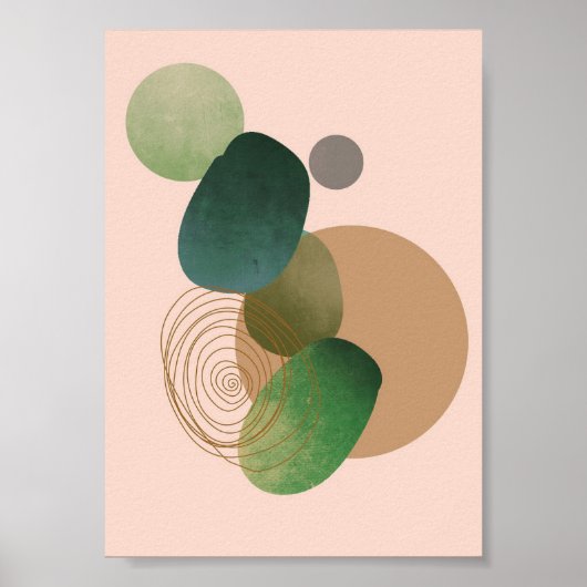 Poster Green Simple Boho Dessins Boho Chic Aesthétique Bo (Devant)