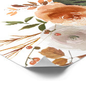 Poster Green & Terra Cotta Floral Bienvenue (Coin)