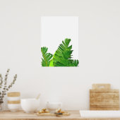 Poster Green Tropical Palm Banana Feuilles (Cuisine)