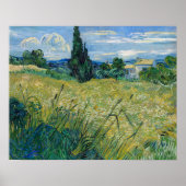 Poster Green Wheat Field with Cypress 1889 par Vincent va (Devant)